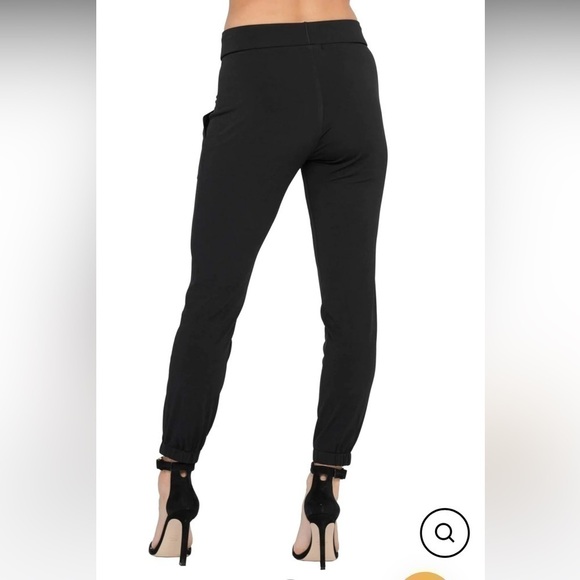 𝅺nwt Eva Varro Elastic Bottom Drawstring Black Jogger Pant M - Picture 4 of 11
